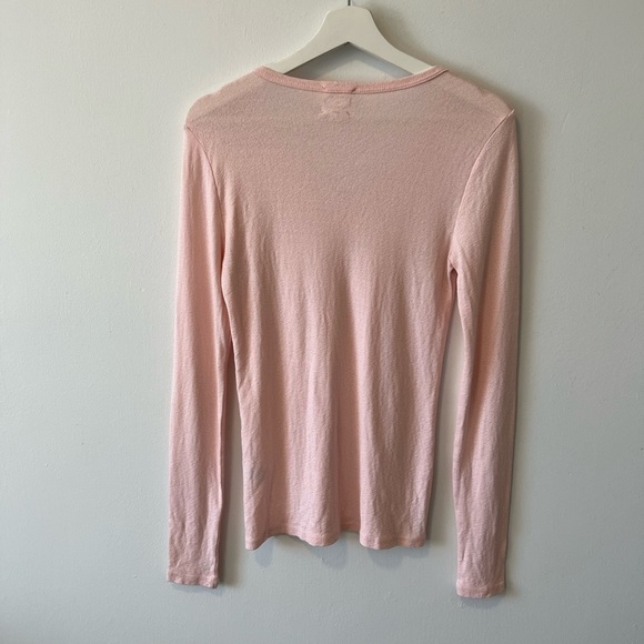 Anthropologie Long Sleeve Pink Knit Tee - Picture 5 of 10
